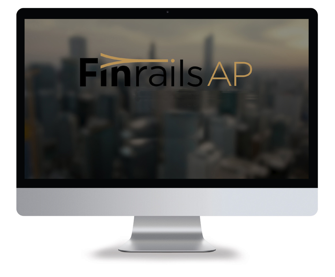 Finrails logo on computer